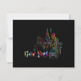 New York Himmel Herzschlag Freiheitsstatue Ich lie Save The Date