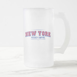 New York Hockey Empire 16 oz Mattiert Glass Tasse