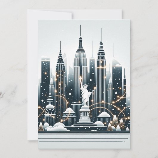 New York Holiday Elegance - Anpassbare Weihnachten (Vorderseite)