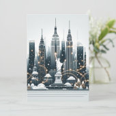 New York Holiday Elegance - Anpassbare Weihnachten (Stehend Vorderseite)