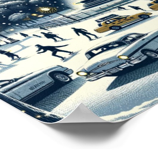 New York Holiday Elegance - Anpassbare Weihnachten Poster (Ecke)