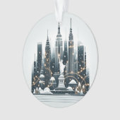 New York Holiday Elegance - Customizable Christmas Ornament (Vorderseite)