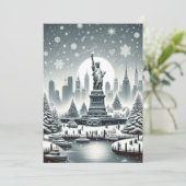 "New York Holiday Elegance. Maßgeschneiderte Karte (Stehend Vorderseite)