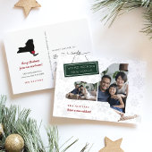 New York Holiday Moving Ankündigung Postkarte