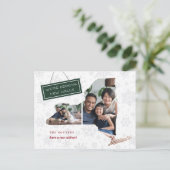 New York Holiday Moving Ankündigung Postkarte (Stehend Vorderseite)