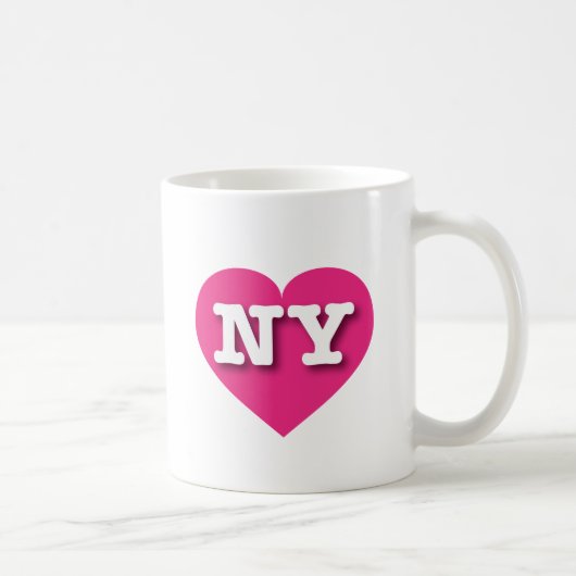 New York Hot Pink Heart - I Liebe NY Kaffeetasse (Rechts)