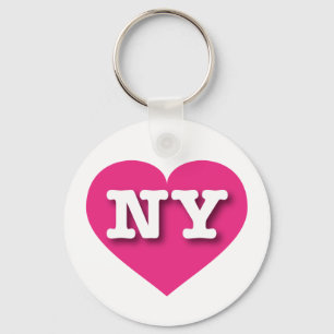 New York Hot Pink Heart - I Liebe NY Schlüsselanhänger
