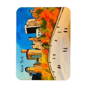 New York Ice rink Central Park Magnet