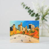 New York Ice rink Central Park Postkarte (Stehend Vorderseite)