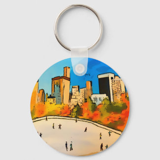 New York Ice rink Central Park Schlüsselanhänger