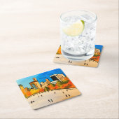 New York Ice rins Central Park Watch Rechteckiger Pappuntersetzer (Vor Ort)