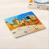 New York Ice rins Central Park Watch Rechteckiger Pappuntersetzer (angewinkelt)