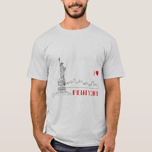 New York, ich höre, Freiheitsstatue Cool T-Shirt (Vorderseite)