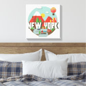 New York in Design Leinwanddruck (Insitu (Schlafzimmer))