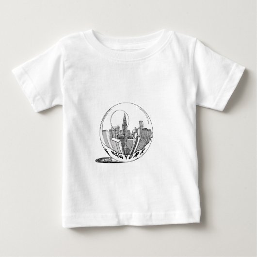 New York in einer Glaskugel Baby T-shirt (Vorderseite)