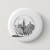 New York in einer Glaskugel Button (Vorderseite)