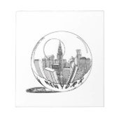 New York in einer Glaskugel Notizblock (Vorderseite)
