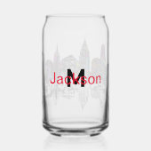 New York in Graffiti mit Monogramm Dosenglas (Rückseite)