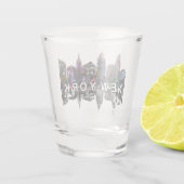 New York in Graffiti Shot Glass Schnapsglas (Rückseite)