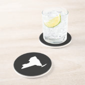 New York in Weiß und Schwarz Getränkeuntersetzer (Seite)