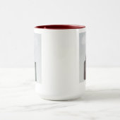 New York in Wolken - Dunkelrot und grün Tasse (Zentrum)