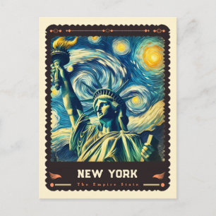 New York   Inspiriert von Vincent Van Gogh Postkarte
