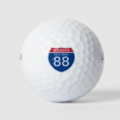 New York Interstate 88 Sign Golfball (Vorderseite)