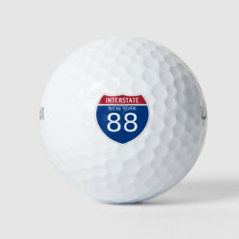 New York Interstate 88 Sign Golfball
