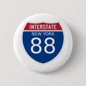New York Interstate Sign Button (Vorderseite)