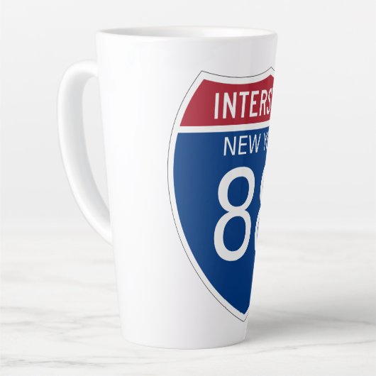 New York Interstate Sign Milchtasse (Linke Ecke)