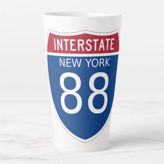 New York Interstate Sign Milchtasse (Vorderseite)