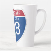 New York Interstate Sign Milchtasse (Rechts)