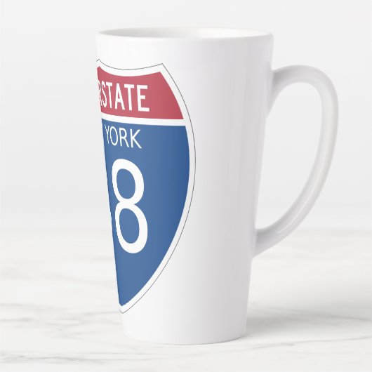 New York Interstate Sign Milchtasse (Rechts)