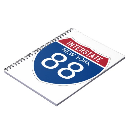 New York Interstate Sign Notizblock (Linke Seite)
