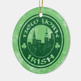 New York Irish American Christmas Tree Ornament