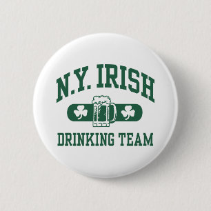 New York Irish Drinking Team Button
