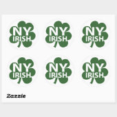 New York Irish Kleeblatt Runder Aufkleber (Blatt)