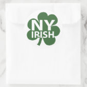 New York Irish Kleeblatt Runder Aufkleber (Tasche)