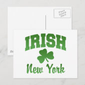 New York Irish Postcard Postkarte (Vorne/Hinten)