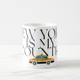 New York Is My Country Grafik-T-Shirt Kaffeetasse
