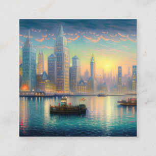 New York ist eine der berühmtesten und lebendigste Quadratische Visitenkarte