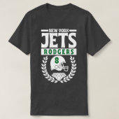 New York Jets Aaron Rodgers 8 Helmet American T-Shirt (Design vorne)