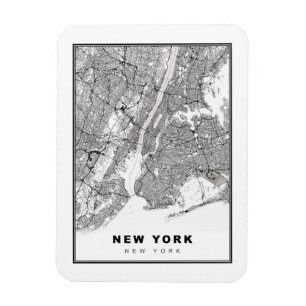 New York Karte Magnet