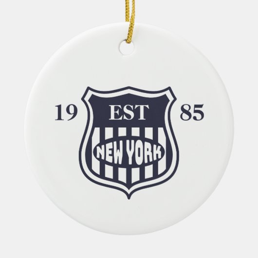 New York Keramik Ornament (Vorne)