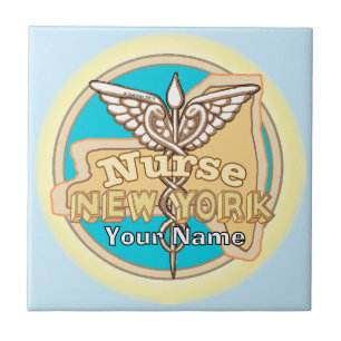 New York Krankenschwester Caduceus Kachel