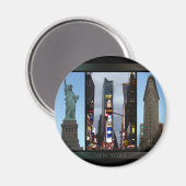 New York Kühlschrankmagnet NY Souvenir Magnet (Vorderseite/Rückseite)
