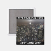 New York Kühlschrankmagnet Personalisiert NYC Magn (Vorderseite/Rückseite)