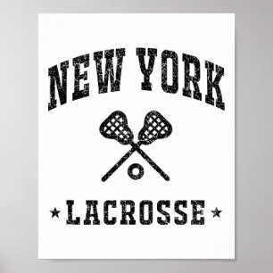 New York Lacrosse Vintage Gameday Retro Lacrosse L Poster