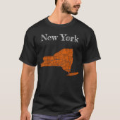 New York Landkreises & Interstates T-Shirt (Vorderseite)