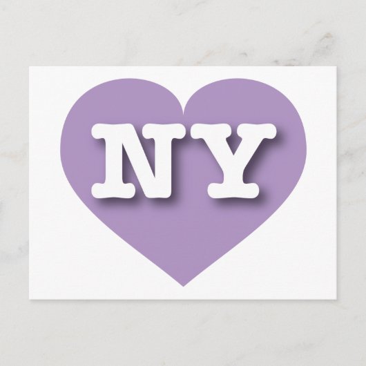 New York Lavender Heart - I Liebe NY Postkarte (Vorderseite)